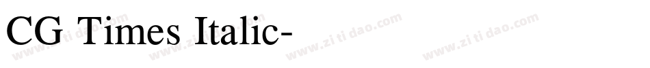CG Times Italic字体转换
